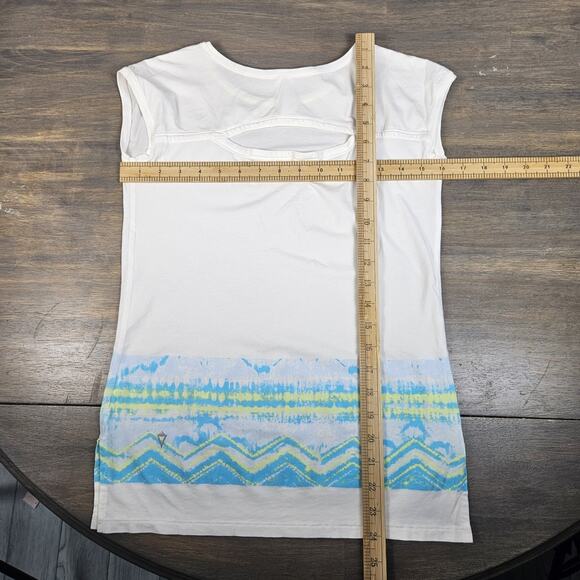 Ivivva Lululemon Girls Shirt Tee Cap Hemmed Sleeve Boxy Side Split Size 10 - Picture 4 of 6